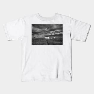 Whitewashed Buildings in Monochrome Kids T-Shirt